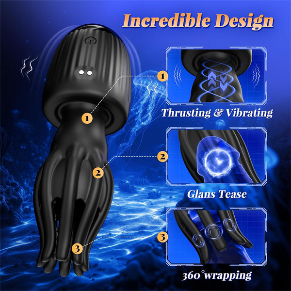 Flexible Finger Male Masturbator Stroker With Vibration Stimulation