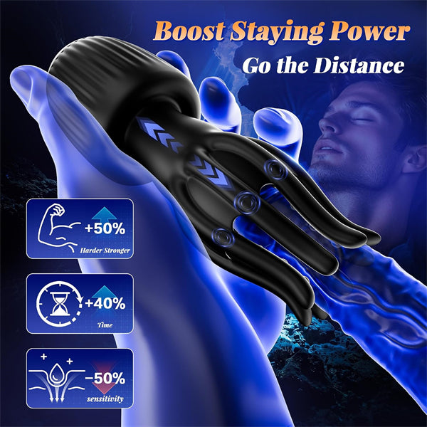 Flexible Finger Male Masturbator Stroker With Vibration Stimulation