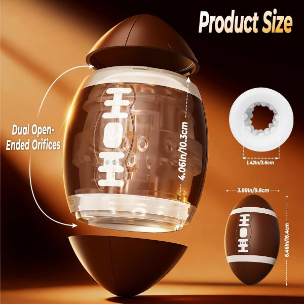 Football-Shaped Vibrating Male Stroker