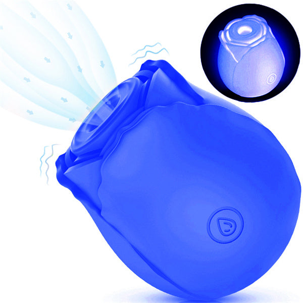Glow In Dark Rose Vibrator Dark Blue