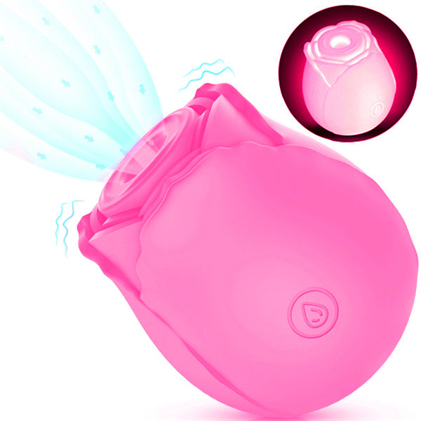 Glow In Dark Rose Vibrator Dark Blue