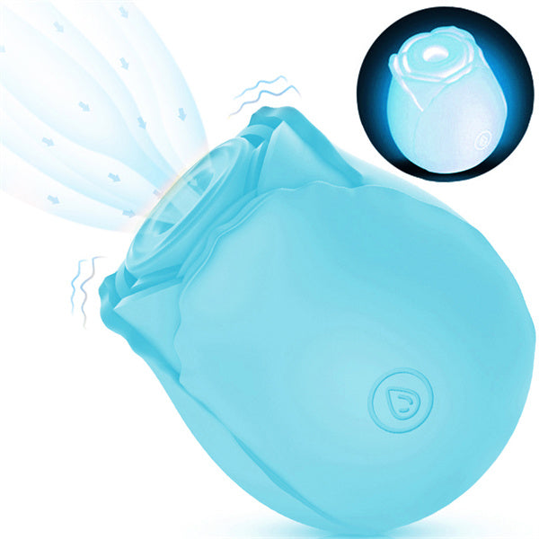 Glow In Dark Rose Vibrator Dark Blue