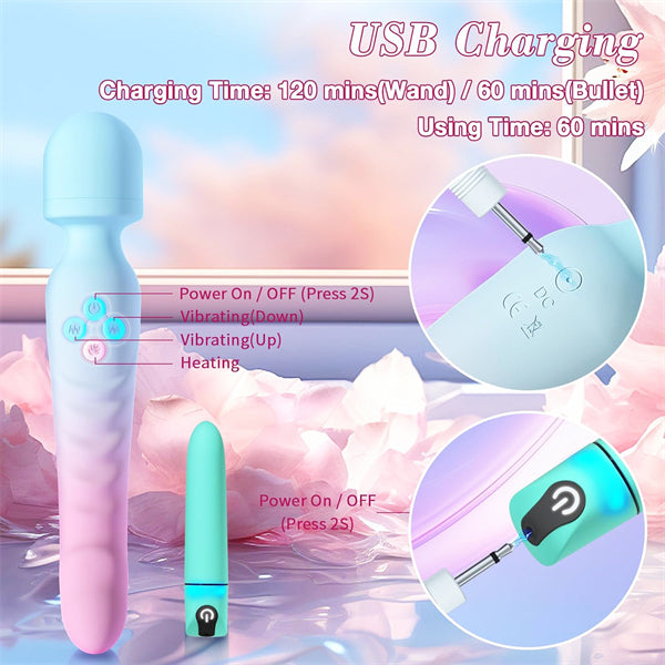G Spot Vibrator Wand & Bullet Vibrator Set