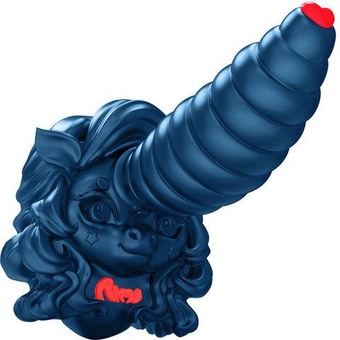 Giant Unicorn Dildo Blue