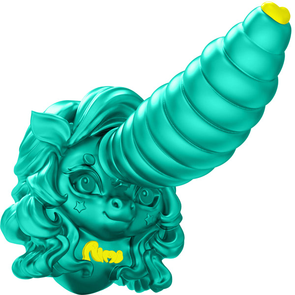 Giant Unicorn Dildo Green
