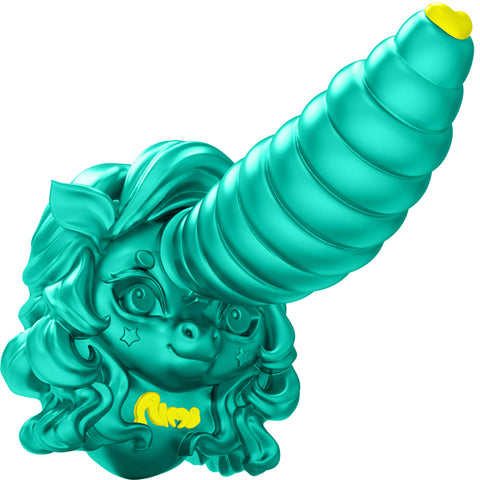 Giant Unicorn Dildo Green