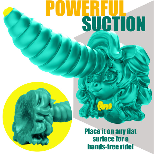 Giant Unicorn Dildo Green