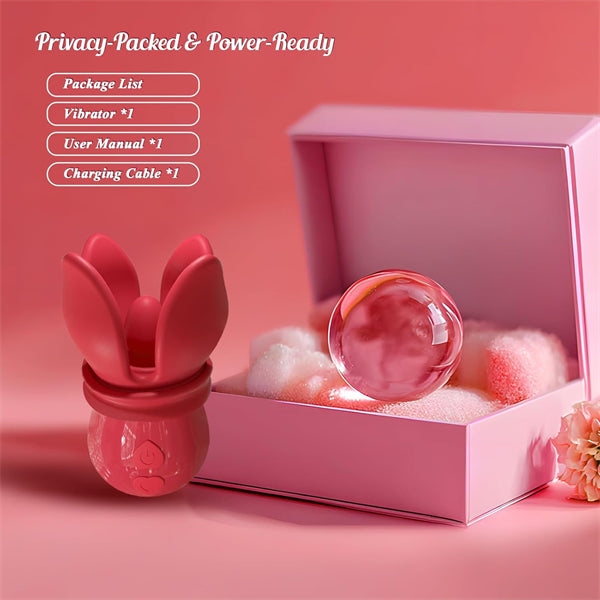 Grabbing Rose Nipple Sex Toy with 360° Tongue Vibrator