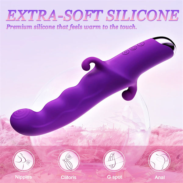 G spot Dildo Rabbit Vibrator Wand Purple