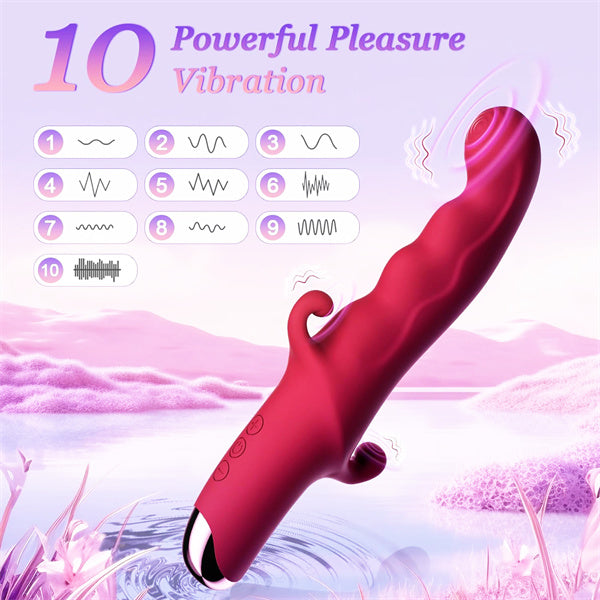 G spot Dildo Rabbit Vibrator Wand Red