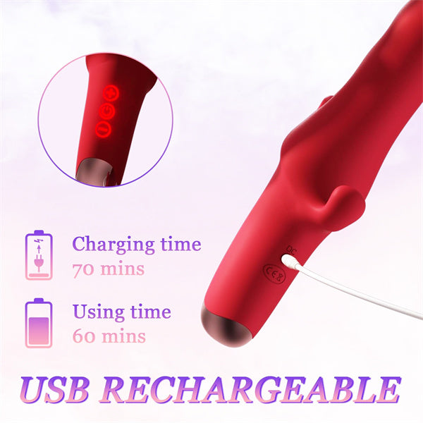 G spot Dildo Rabbit Vibrator Wand Red