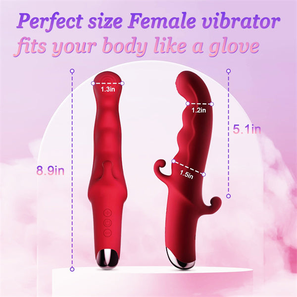 G spot Dildo Rabbit Vibrator Wand Red