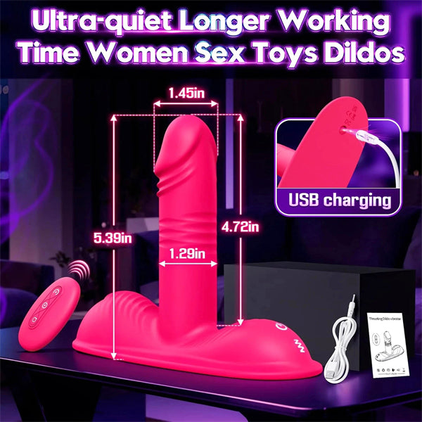 Riding Thrusting Vibrator with 3 Thrust Modes 10 Vibrations