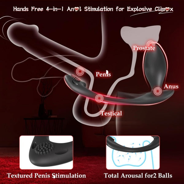 Hands-Free Wearable Anal Vibrator for Couples