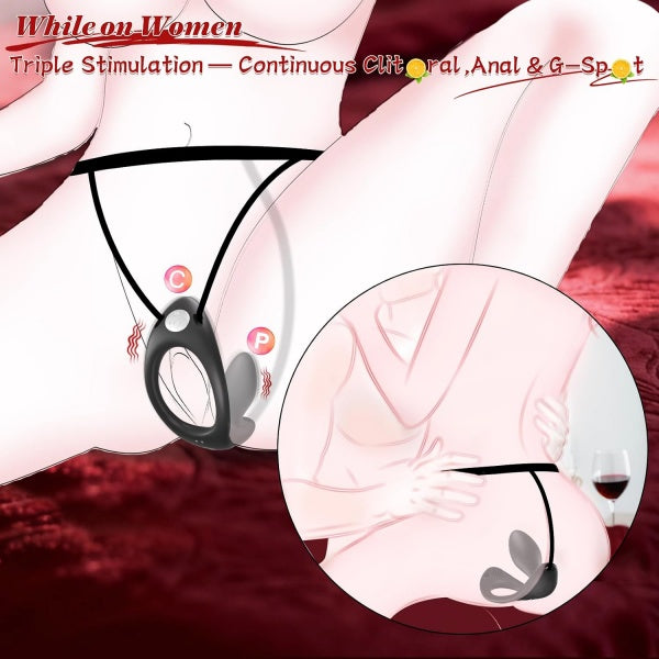 Hands-Free Wearable Anal Vibrator for Couples