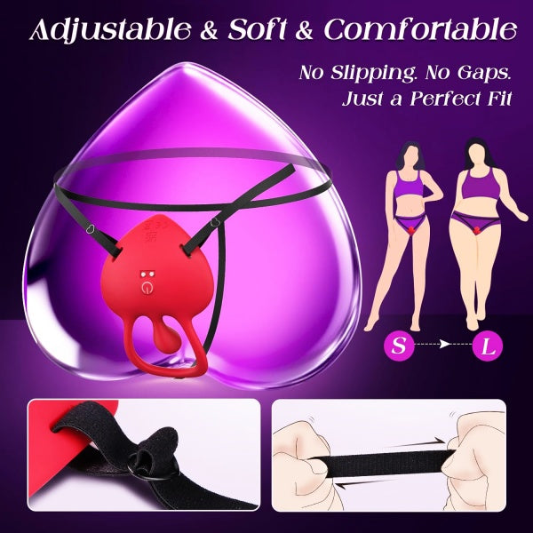 Heart-Shaped Clitoral Stimulator Panty Vibrator With Remote Control