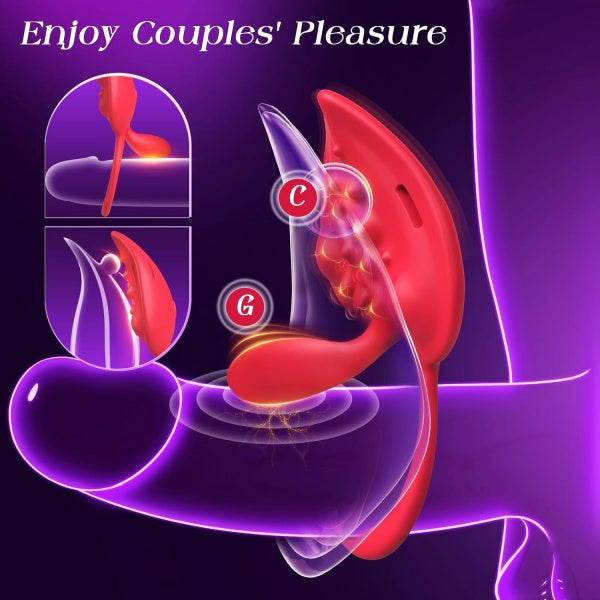 Heart-Shaped Clitoral Stimulator Panty Vibrator With Remote Control