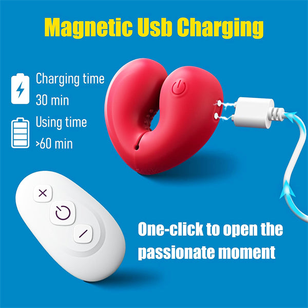 Heart Shaped BDSM Nipple Clamps Vibrator