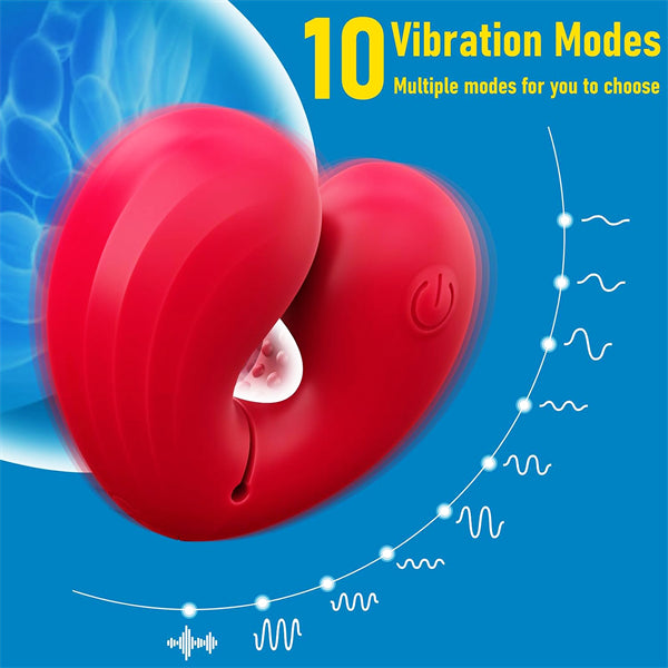 Heart Shaped BDSM Nipple Clamps Vibrator