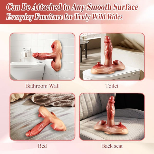 Heated Sit & Ride Thrusting Vibrator with Triple-Zone Stimulation