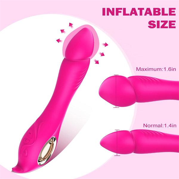 Inflatable Dildo Vibrators Hot Pink