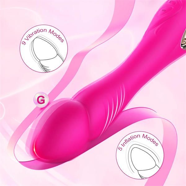 Inflatable Dildo Vibrators Hot Pink