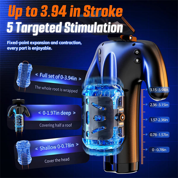Interactive Male Masturbator Sex Toys with Dual-Sided Controls