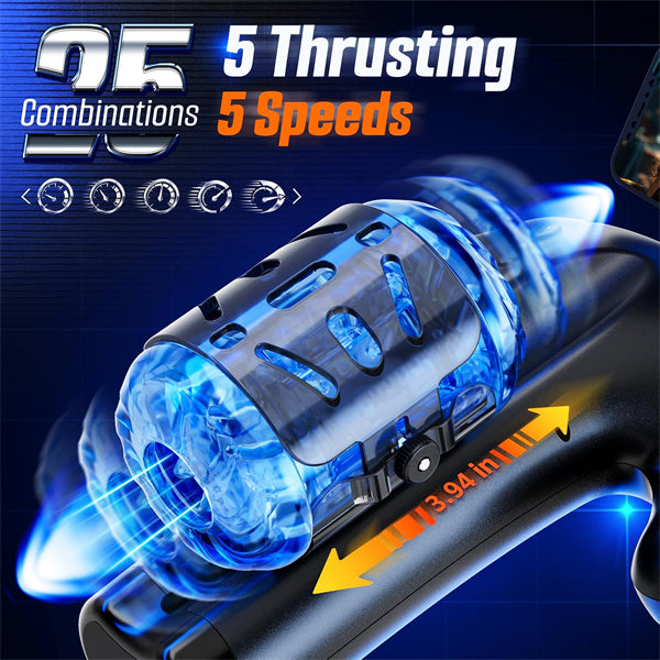 Interactive Male Masturbator Sex Toys with Dual-Sided Controls