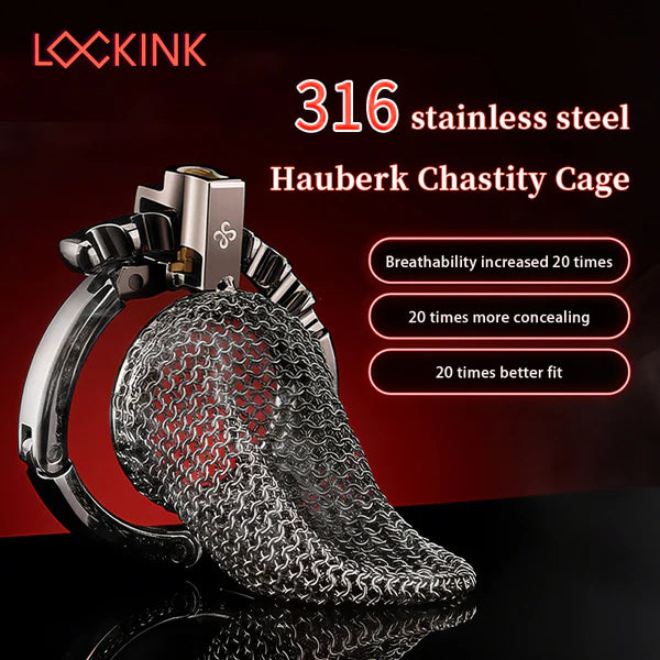 LOCKINK 316 Stainless Steel Hauberk Chastity Cage