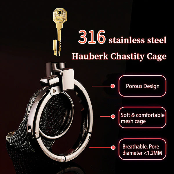 LOCKINK 316 Stainless Steel Hauberk Chastity Cage