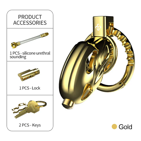 LOCKINK Sevanda Metal Outlaw Urethral Sounding Chastity Cage