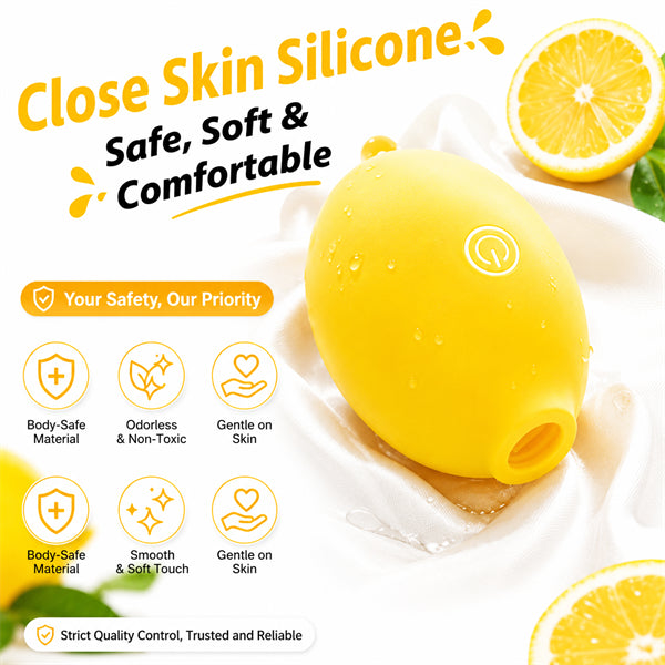 Lemon-shaped 10 Mode Suction Clitoral Massager Vibrator