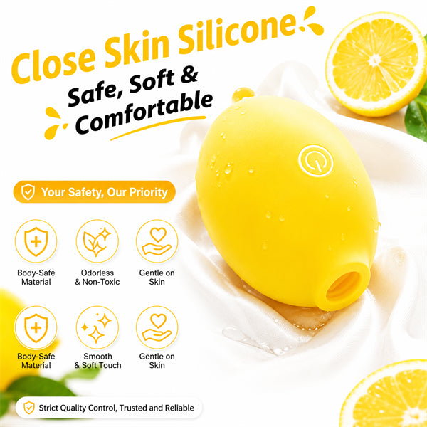 Lemon-shaped 10 Mode Suction Clitoral Massager Vibrator