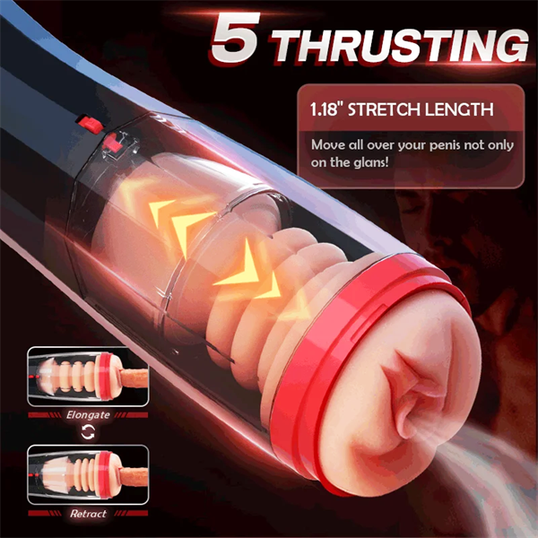 Lifelike Automatic 5 Thrusting 10 Vibrating Stroker