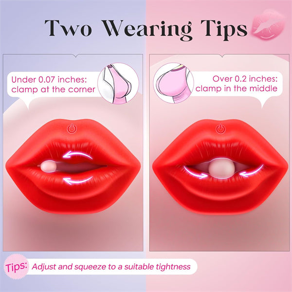 Lip Design Nipple Vibrator Toy With Remote Control