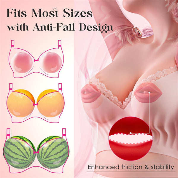 Lip Design Nipple Vibrator Toy With Remote Control