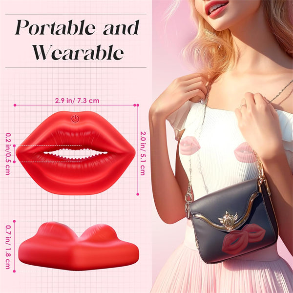 Lip Design Nipple Vibrator Toy With Remote Control