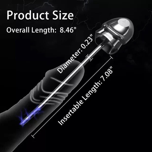 LOCKINK Penis Ring Electrical Stimulation Metal Plug G-Spot Male Prostate Masturbation