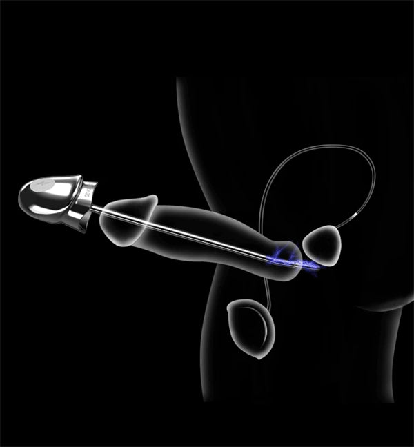 LOCKINK Penis Ring Electrical Stimulation Metal Plug G-Spot Male Prostate Masturbation