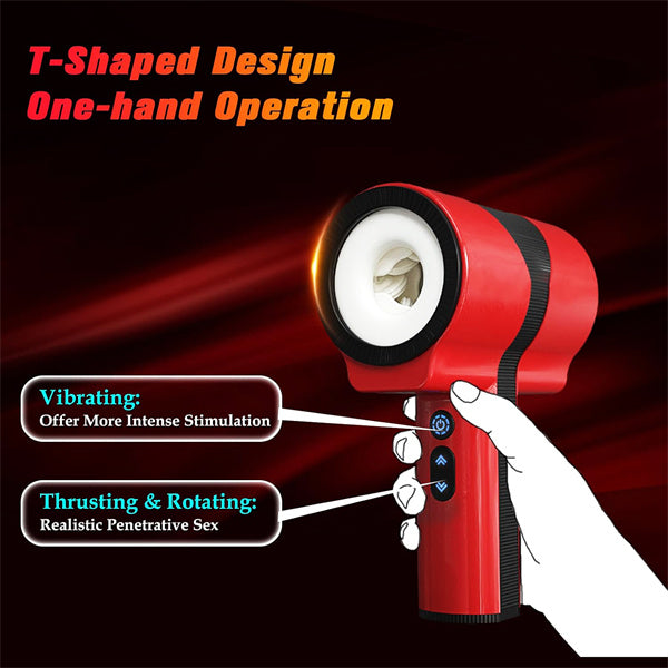 Dual-Sleeve Automatic Thrusting Rotating Vibrating Blowjob Stroker