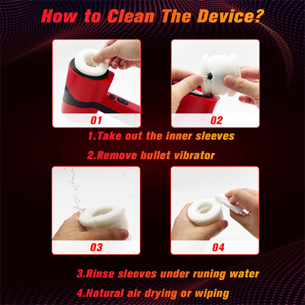 Dual-Sleeve Automatic Thrusting Rotating Vibrating Blowjob Stroker