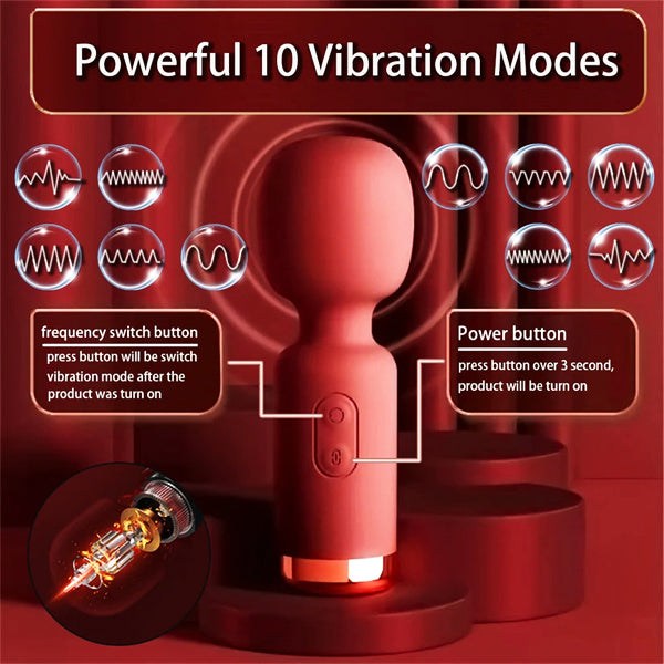 Mini AV Wand Vibrator Purple