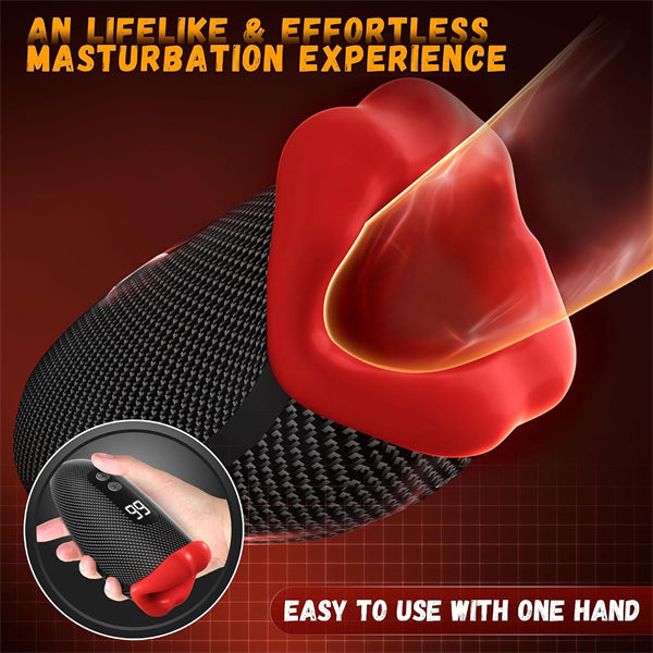 Male Masturbator 360° Wrapped 9 Tapping Vibrating Male Vibrator