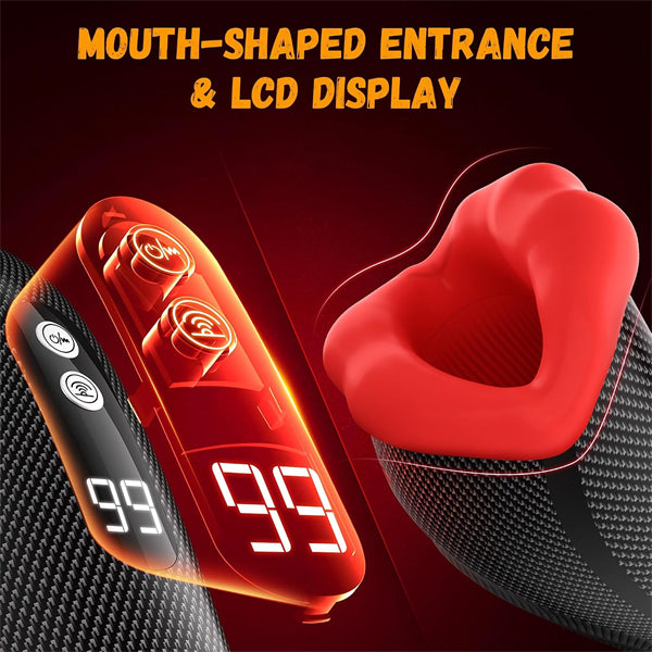 Male Masturbator 360° Wrapped 9 Tapping Vibrating Male Vibrator
