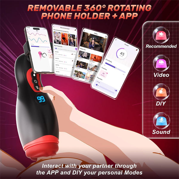 Male Sex Toys with 9 Sucking & 9 Vibrating with APP Control