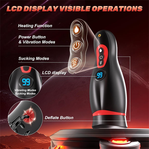 Male Sex Toys with 9 Sucking & 9 Vibrating with APP Control