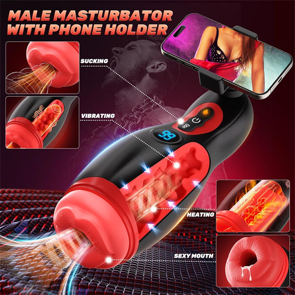 Male Sex Toys with 9 Sucking & 9 Vibrating with APP Control