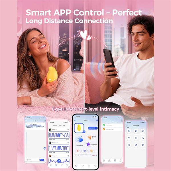 Mango-Shaped 2-in-1 Vibrator with Sucking & Pulsation Modes