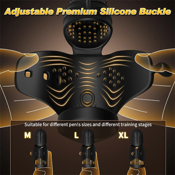 Men Penis Trainer with 10 Vibrating & 360° Swing Glans Training