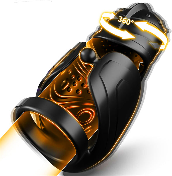 Men Penis Trainer with 10 Vibrating & 360° Swing Glans Training